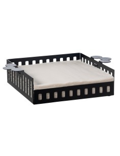 Arti & Mestieri - Portatovaglioli Old grande-29 x-nero 21 x 6H cm 2