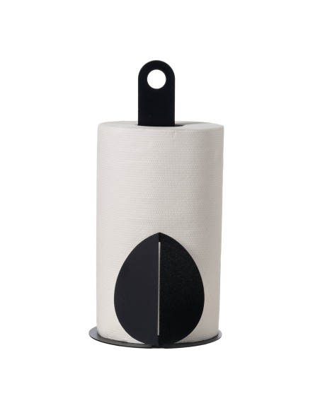 Arti & Mestieri - Porta rotoli Ficus-16,3 x-nero 30H cm