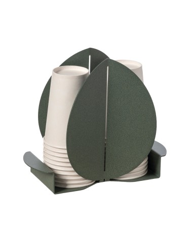 Arti & Mestieri - Porta bicchieri Ficus-11,2 x-verde salvia 16,7H cm