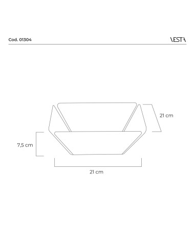 Vesta Home - Cestino Pane Like Water·trasparente·21 X 21 X 7,5 H Th. 5 Mm