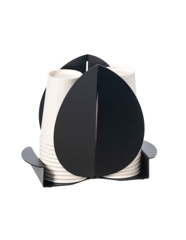 Arti & Mestieri - Porta bicchieri Ficus-11,2 x-nero 16,7H cm