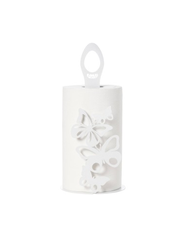 Arti & Mestieri - Porta rotoli Farfalloso-bianco marmo 15 x 33H cm