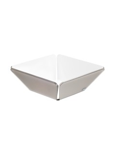 Vesta Home - Cestino Pane Like Water·tortora Monosatinato·21 X 21 X 7,5 H Th. 5 Mm 2