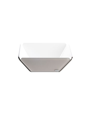 Vesta Home - Cestino Pane Like Water·tortora Monosatinato·21 X 21 X 7,5 H Th. 5 Mm