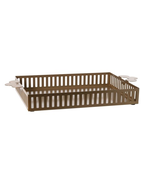 Arti & Mestieri - Vassoio moderno Old-31 x-oro laccato 34,5 x 6H cm