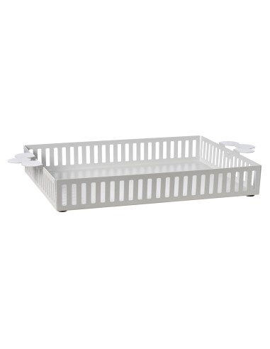 Arti & Mestieri - Vassoio moderno Old-31 x-bianco marmo 34,5 x 6H cm