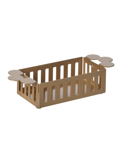 Arti & Mestieri - Porta bicchieri Old-oro laccato cm 8,5x24x6