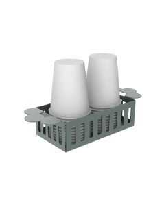 Arti & Mestieri - Porta bicchieri Old-giada cm 8,5x24x6
