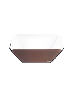 Vesta Home - Cestino Pane Like Water·marrone Monosatinato·21 X 21 X 7,5 H Th. 5 Mm
