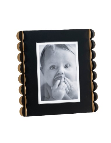 Arti & Mestieri - Portafoto di design Volans grande-nero/oro laccato/nero/oro laccato 23 x 24H cm (12 x 17 formato foto)
