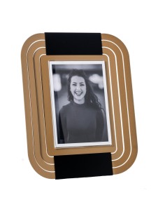 Arti & Mestieri - Portafoto di design Tudor grande-23,4 x-oro laccato/nero 28,8H cm (12 x 17 formato foto) 2