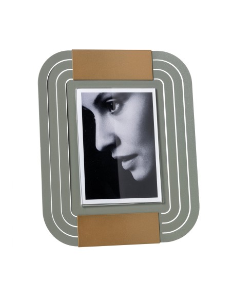Arti & Mestieri - Portafoto di design Tudor grande-23,4 x-oro laccato/giada 28,8H cm (12 x 17 formato foto)