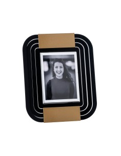 Arti & Mestieri - Portafoto di design Tudor piccolo-17,6 x-nero/oro laccato 21,1H cm (9 x 12 cm formato foto) 2