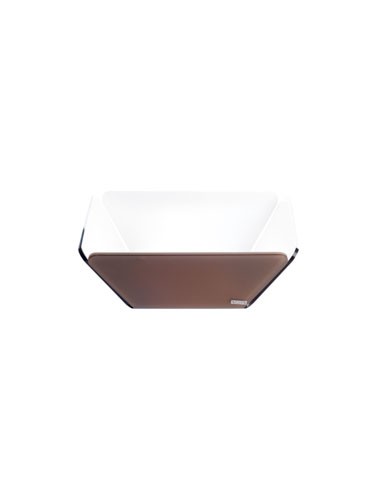 Vesta Home - Cestino Pane Like Water·marrone Monosatinato·21 X 21 X 7,5 H Th. 5 Mm