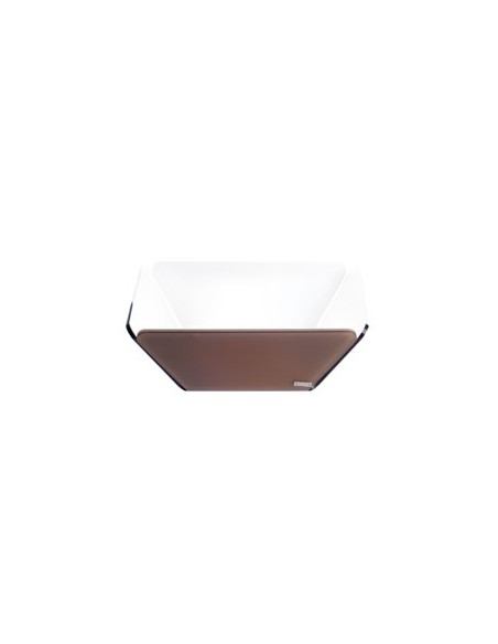 Vesta Home - Cestino Pane Like Water·marrone Monosatinato·21 X 21 X 7,5 H Th. 5 Mm