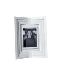 Arti & Mestieri - Portafoto di design Vibra piccolo-18,8 x-bianco marmo 23H cm (17 x 13 cm formato foto)