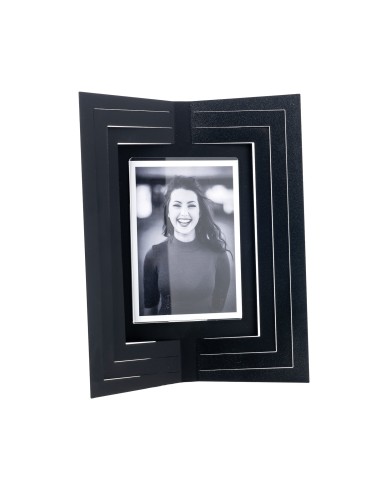 Arti & Mestieri - Portafoto di design Vibra grande-25 x-nero 31H cm (13 x 17 cm formato foto)