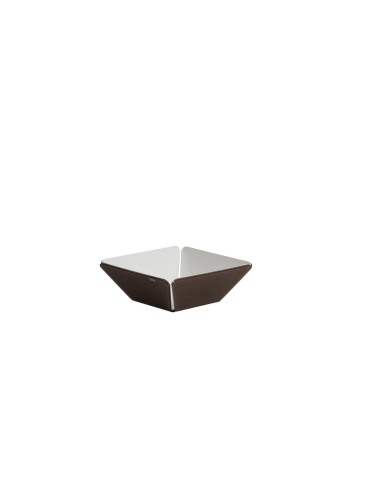 Vesta Home - Cestino Pane Like Water·marrone Monosatinato·21 X 21 X 7,5 H Th. 5 Mm