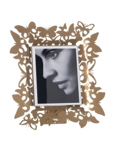 Arti & Mestieri - Portafoto di design Farfalloso verticale-26 x-oro laccato 31H cm (13 x 17 cm formato foto)