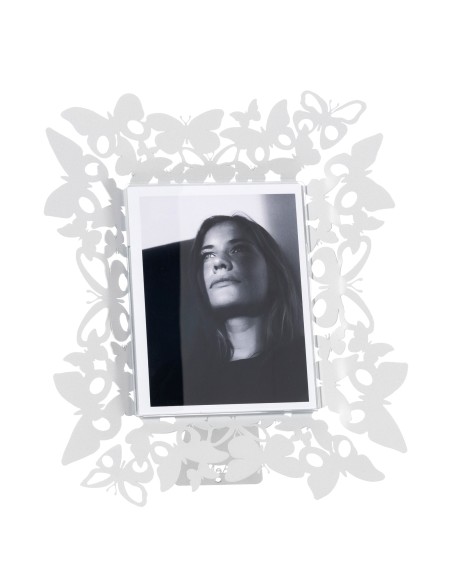 Arti & Mestieri - Portafoto di design Farfalloso verticale-26 x-bianco marmo 31H cm (13 x 17 cm formato foto)