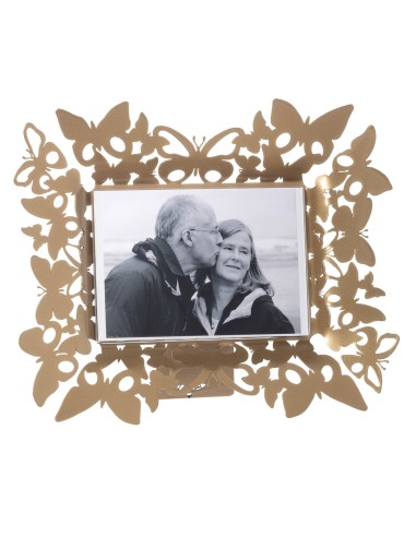 Arti & Mestieri - Portafoto di design Farfalloso orizzontale-30,5 x-oro laccato 25,5H cm (17 x 13 cm formato foto)