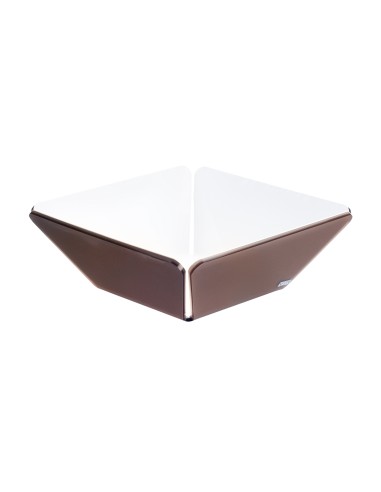 Vesta Home - Cestino Pane Like Water·marrone Monosatinato·21 X 21 X 7,5 H Th. 5 Mm