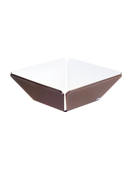 Vesta Home - Cestino Pane Like Water·marrone Monosatinato·21 X 21 X 7,5 H Th. 5 Mm