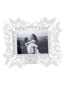 Arti & Mestieri - Portafoto di design Farfalloso orizzontale-30,5 x-bianco marmo 25,5H cm (17 x 13 cm formato foto) 2