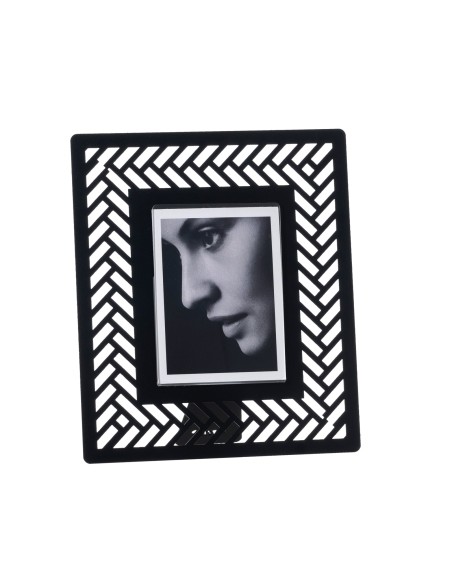Arti & Mestieri - Portafoto di design Milleintrecci piccolo-19,2 x-nero 22,3H cm (9 x 12 cm formato foto)