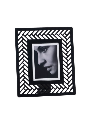 Arti & Mestieri - Portafoto di design Milleintrecci piccolo-19,2 x-nero 22,3H cm (9 x 12 cm formato foto)