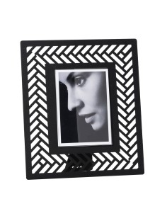 Arti & Mestieri - Portafoto di design Milleintrecci grande-26,7 x-nero 31H cm (12 x 17 cm formato foto)