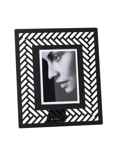 Arti & Mestieri - Portafoto di design Milleintrecci grande-26,7 x-nero 31H cm (12 x 17 cm formato foto)