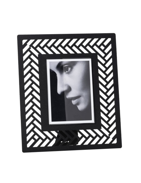Arti & Mestieri - Portafoto di design Milleintrecci grande-26,7 x-nero 31H cm (12 x 17 cm formato foto)