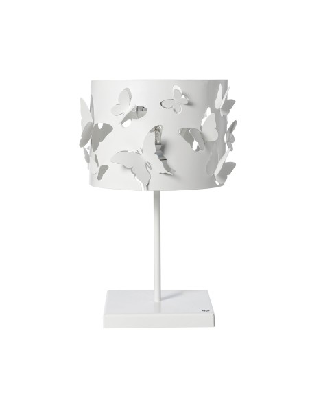Arti & Mestieri - Lampada da tavolo moderna Farfallosa-20 x-bianco marmo 20 x 37,2H cm