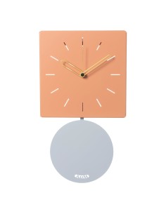 Arti & Mestieri - Orologio da parete di design Grace pendolo-pesca/oro cenere 24 x 43,5 cm di altezza (profondità 4 cm)
