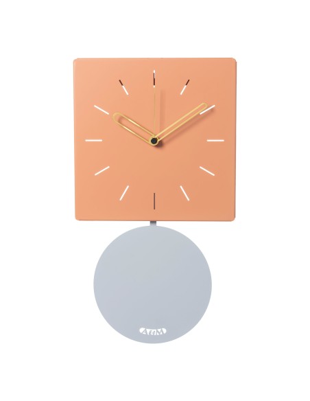 Arti & Mestieri - Orologio da parete di design Grace pendolo-pesca/oro cenere 24 x 43,5 cm di altezza (profondità 4 cm)