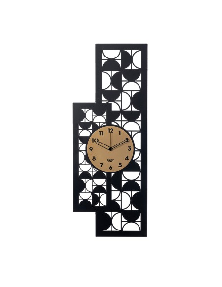 Arti & Mestieri - Orologio di design da parete Vogue-34,5 x-nero/oro laccato 90H cm