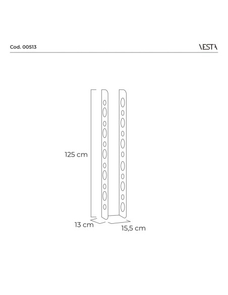 Vesta Home - Portabottiglie Eno Big·trasparente·15,5 X 13 X 125 H Th. 5 Mm