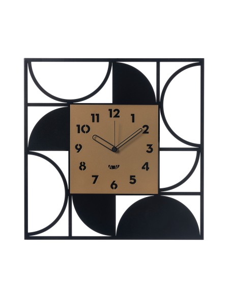 Arti & Mestieri - Orologio da parete di design Glam-50 x-nero/oro laccato 50H cm