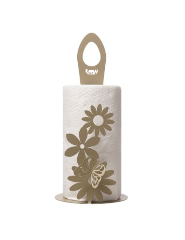 Arti & Mestieri - Porta rotoli da cucina Margherite-Diametro-miele 15 x 33 cm di altezza