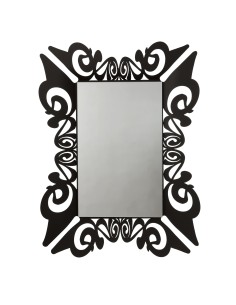 Arti & Mestieri - Specchio da parete decorato Vanity-80 x-nero 100h cm (43 x 68h cm)