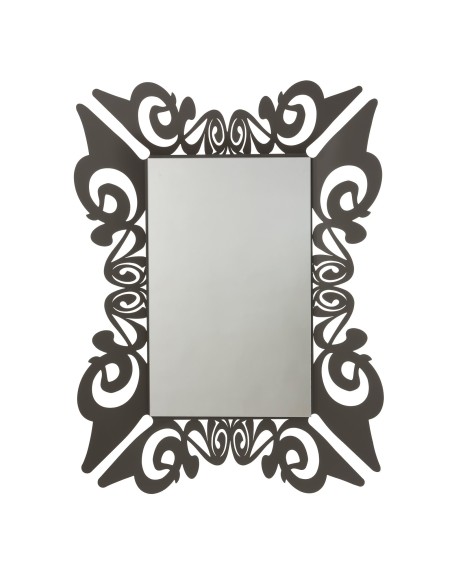 Arti & Mestieri - Specchio da parete decorato Vanity-80 x-nero 100h cm (43 x 68h cm)