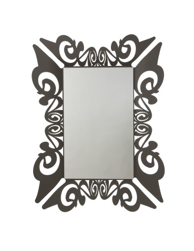 Arti & Mestieri - Specchio da parete decorato Vanity-80 x-nero 100h cm (43 x 68h cm)