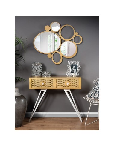 Arti & Mestieri - Specchio particolare da parete Bubbles-90 x-oro trasparente 79h cm