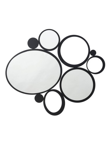 Arti & Mestieri - Specchio particolare da parete Bubbles-90 x-nero 79h cm