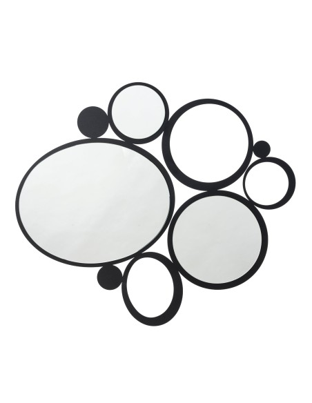Arti & Mestieri - Specchio particolare da parete Bubbles-90 x-nero 79h cm
