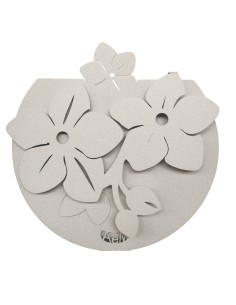 Arti & Mestieri - Porta umidificatore di design Fior di Loto-20 x-bianco marmo 20 cm di altezza