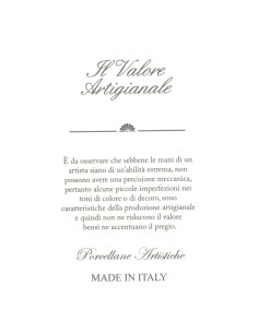 Sharon Italia - Corno in porcellana decorato rosso e oro Ø cm 10 x  34 2