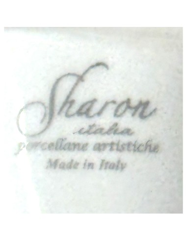 Sharon Italia - Corno in porcellana decorato rosso e oro Ø cm 10 x  34