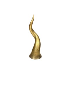 Sharon Italia - Corno in ceramica e foglia oro cm Ø 8,5 x 25,5 h